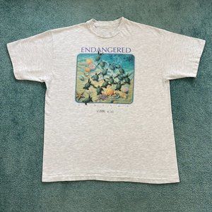 VINTAGE Green Sea Turtles 1992 Shirt Adult XL Endangered Species Ocean St Croix